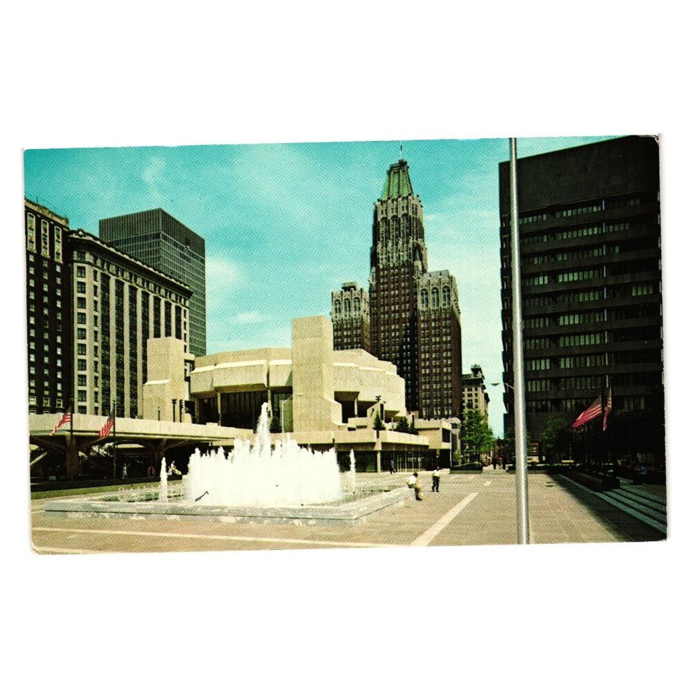 Fountain Theatre Charles Center Baltimore Postcard Memorial Sun Life Building